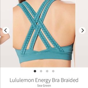 Lululemon Energy Bra Braided